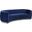 Julian Velvet Sofa In Navy and Chrome