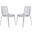 2 LeisureMod Astor Clear Plastic Dining Chairs
