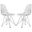 2 LeisureMod Cresco Clear Molded Eiffel Side Chairs