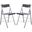 2 LeisureMod Menno Transparent Black Acrylic Folding Chairs