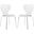 2 LeisureMod Oyster Clear Transparent Side Chairs