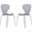 2 LeisureMod Oyster Transparent Black Side Chairs