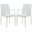 2 LeisureMod Weave White Mace Indoor Outdoor Arm Chairs