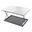 20 Inch Adjustable Stainless Steel Standing Desk Converter In White and Silver