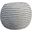 20 Inch Cotton Blend Round Striped Pouf Ottoman In Gray