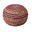 20 Inch Cotton Blend Round Striped Pouf Ottoman In Rainbow
