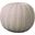 20 Inch Cotton Round Pouf Ottoman In Beige