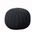 20 Inch Cotton Round Pouf Ottoman In Black