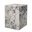 20 Inch Marble Square Block End Table In Ivory