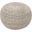 20 Inch Wool Round Ribbed Pouf Ottoman In Gray