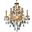 2016d24gRc St Francis 24" Gold 6 Light Chandelier With Clear Royal Cut Crystal Trim