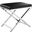 21 Inch Faux Leather Vanity Chair In Silver and Black