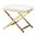 21 Inch Faux Leather Vanity Chair In White and Gold