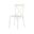 21 Inch Heavy Duty Plastic Outdoor Stacking Dining Chairs Set of 4 In White