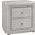 21 Inch Light Grey Velvet Night Stand