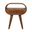 21 Inch Solid Wood Oval One Drawer Nightstand In Brown