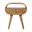 21 Inch Solid Wood Oval One Drawer Nightstand In Natural