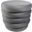 21 Inch Velvet Tufted Round Cocktail Ottoman In Gray
