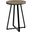 22 Inch Accent Table In Dark Taupe And Black Metal