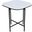 22 Inch Ceramic and Metal Square End Table In White and Black