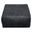 22 Inch Distressed Leather Pouf Ottoman In Black