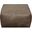 22 Inch Distressed Leather Pouf Ottoman In Gray Brown