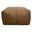 22 Inch Genuine Leather Pouf Ottoman In Brown