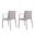 22 Inch Heavy Duty Plastic Outdoor Stacking Arm Chairs Set of 4 In Taupe