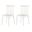 22 Inch Heavy Duty Plastic Outdoor Stacking Dining Chairs Set of 4 In White