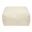 22 Inch Leather Pouf Ottoman In Ivory