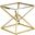 22 Inch Modern Clear Tempered Glass Side Table In Gold