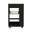 22 Inch Rolling Kitchen Cart with Storage In Black and Natural