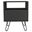22 Inch Wood Nightstand In Black