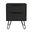 22 Inch Wood Two Drawer Nightstand In Black