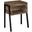 23 Inch Accent Table In Brown Reclaimed-Look And Black Metal