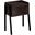 23 Inch Accent Table In Espresso And Black Metal
