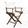 23 Inch Wood Solid Wood Indoor Outdoor Director Chair In Brown and Ivory