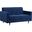 Lola Velvet Loveseat In Navy