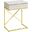 24 Inch Accent Table In Beige Marble And Gold Metal I 3473