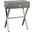 24 Inch Accent Table In Dark Taupe And Chrome Metal I 3263