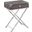 24 Inch Accent Table In Dark Taupe And Chrome Metal I 3555
