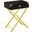 24 Inch Accent Table In Espresso And Gold Metal I 3556