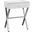 24 Inch Accent Table In Glossy White And Chrome Metal I 3262