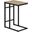 24 Inch Accent Table In Dark Taupe And Black Metal