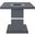 24 Inch Faux Crystals Glass and Wood Square Pedestal End Table In Dark Gray and Silver