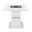24 Inch Glass and Wood Faux Crystal Bling Square Pedestal End Table In White and Silver