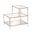 24 Inch Glass Tiered Rectangular End Table In Clear and Gold