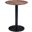 24 Inch Round End Table In Black and Brown