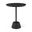 24 Inch Solid and Manufactured Wood Round End Table In Black