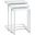 24 Inch Solid Wood and Steel Nested End Tables Set of 3 In White